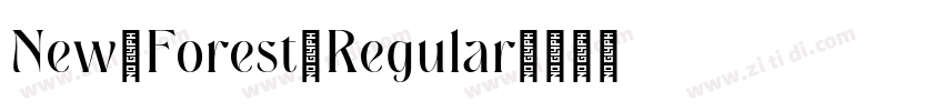 New Forest Regular字体转换